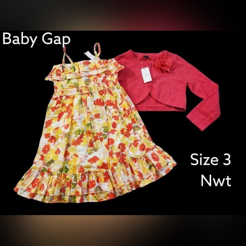 Baby Gap Floral Dress with Pink Bolero